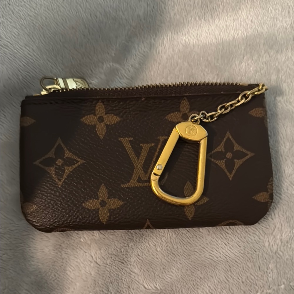 Louis Vuitton Brown and Gold Key & Card Holder